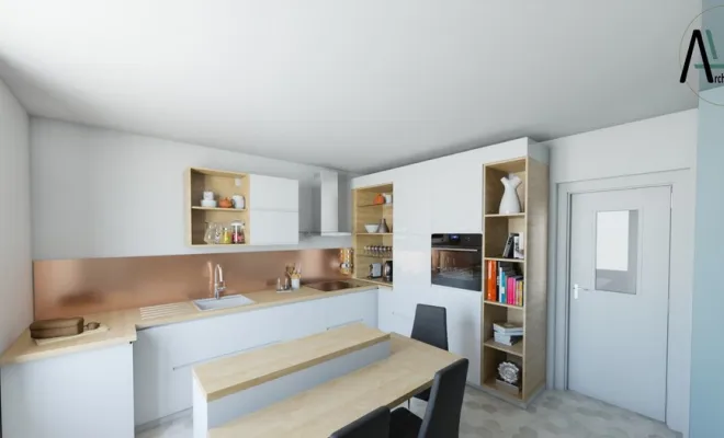 Conception et visuels 3D - Coaching en aménagement - Rénovation d'une maison des années 70, Villefranche-sur-Saône, ALB archidinterieur