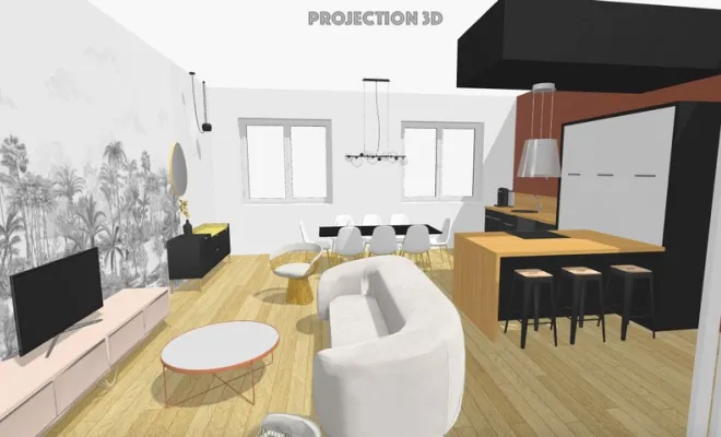 Conception et visuels 3D - Coaching en aménagement - Transformation de bureaux en logements, Villefranche-sur-Saône, ALB archidinterieur